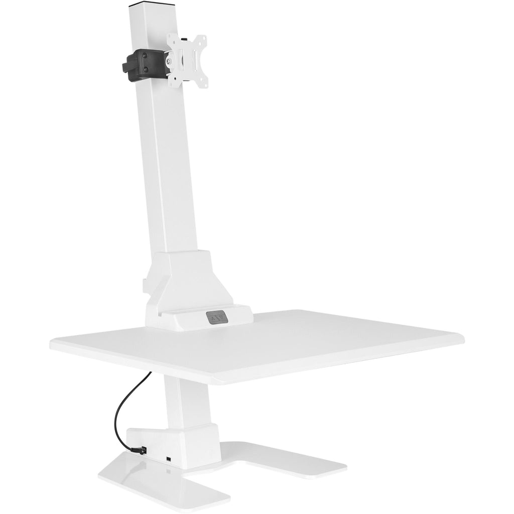 Ergovida Single Monitor Electric Desktop Workstation (White) JB HiFi