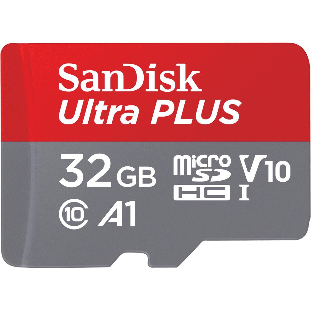 SanDisk Ultra Plus microSDXC 32GB 130MB/s Memory Card - JB Hi-Fi