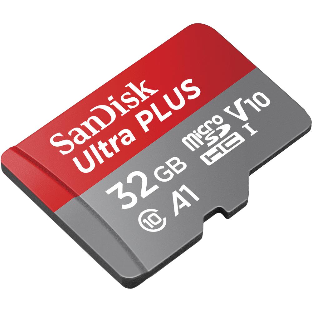 SanDisk Ultra Plus microSDXC 32GB 130MB/s Memory Card JB HiFi