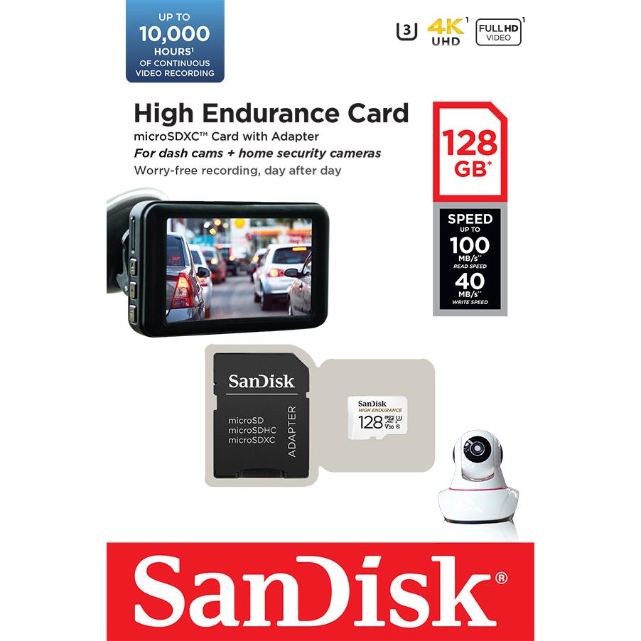 SanDisk High Endurance MicroSDXC 128GB Memory Card JB HiFi