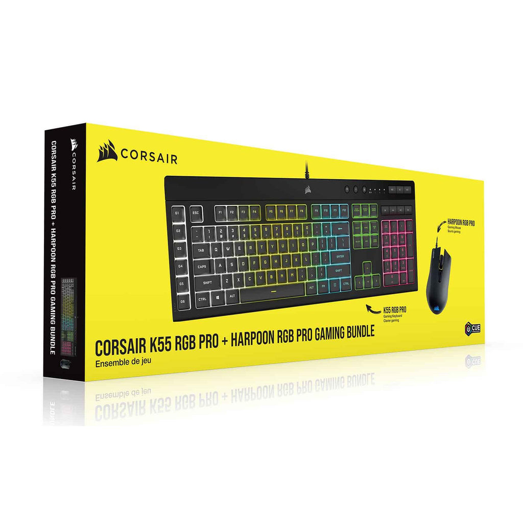 Corsair Gaming K55 Pro + HARPOON RGB Pro Gaming Keyboard and Gaming Bundle - JB Hi-Fi