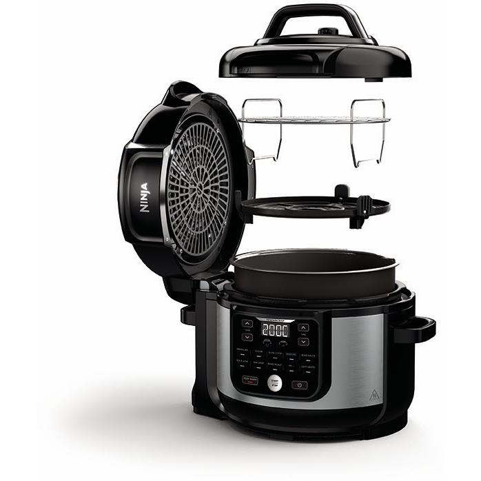 Ninja Foodi Max Multi-Cooker Electric Pressure Cooker and Air Fryer,  Brushed Steel and Black