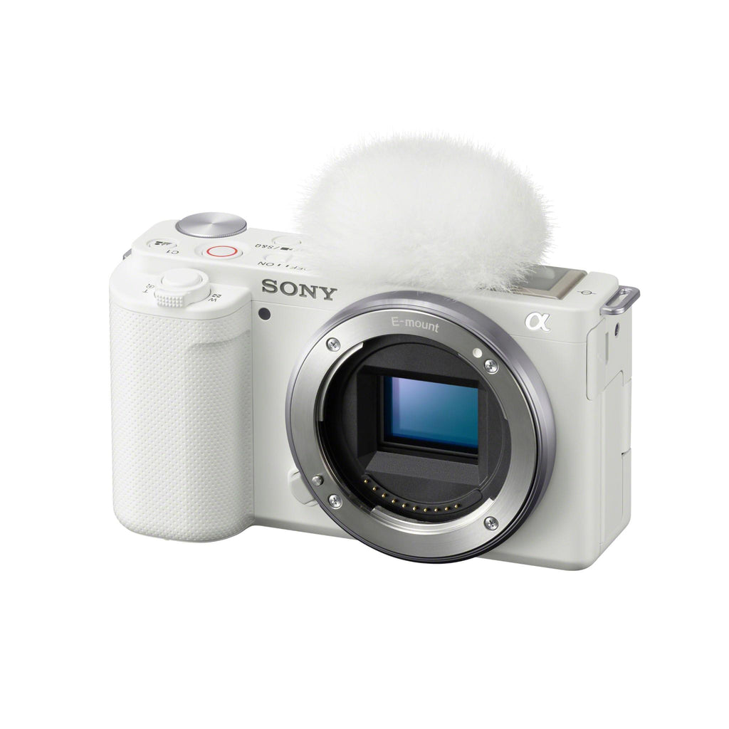 Sony ZVE10 Mirrorless Vlog Camera (White) [Body Only] JB HiFi