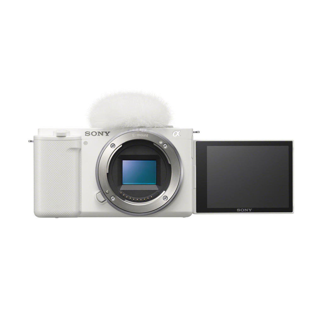 Sony ZVE10 Mirrorless Vlog Camera (White) [Body Only] JB HiFi