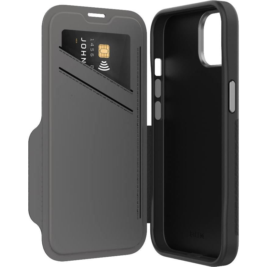 EFM Monaco Wallet Case for iPhone 13 (Black) - JB Hi-Fi
