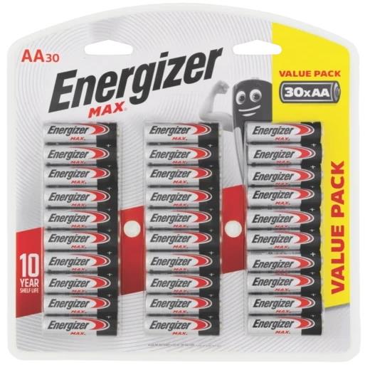 Energizer Max AA Batteries (30 Pack) JB HiFi