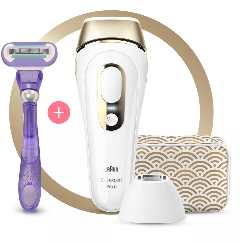 Braun IPL Silk-expert Pro Hair Remover (White/Gold) JB Hi-Fi
