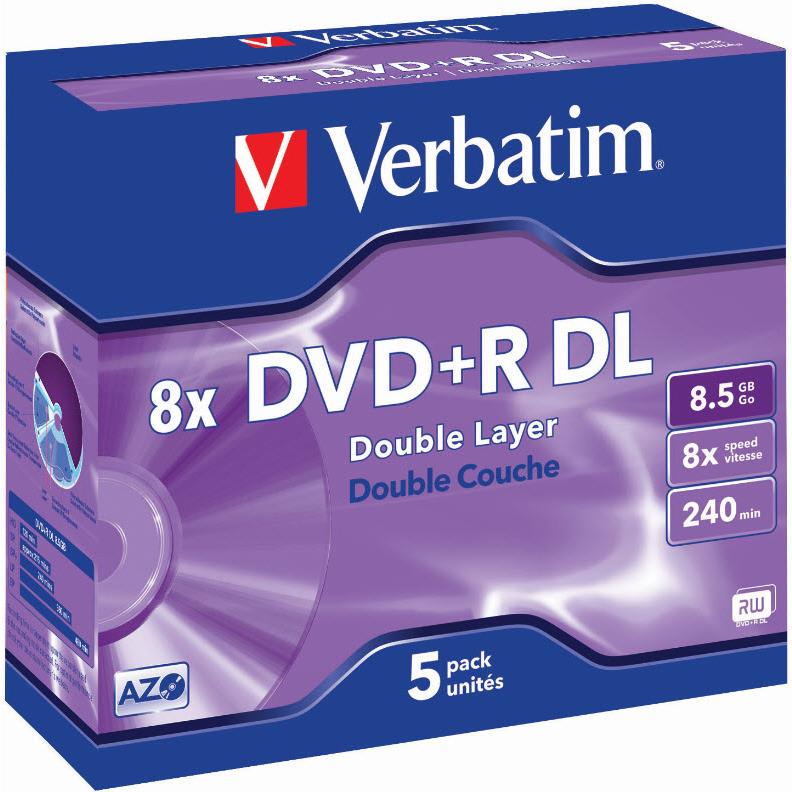 Verbatim 43541 Blank DVD+R DL Media (5Pack) JB HiFi