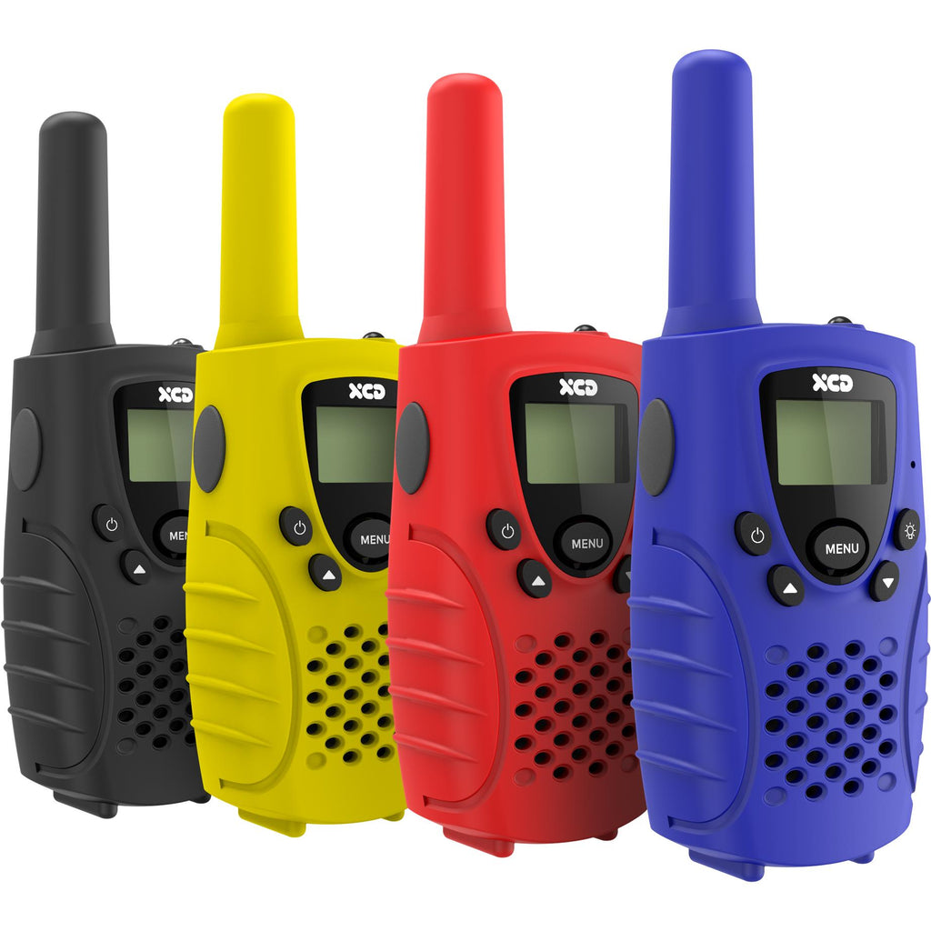 XCD UHF CB Handheld Radio 4 Pack (Red/Blue/Yellow/Black) JB HiFi