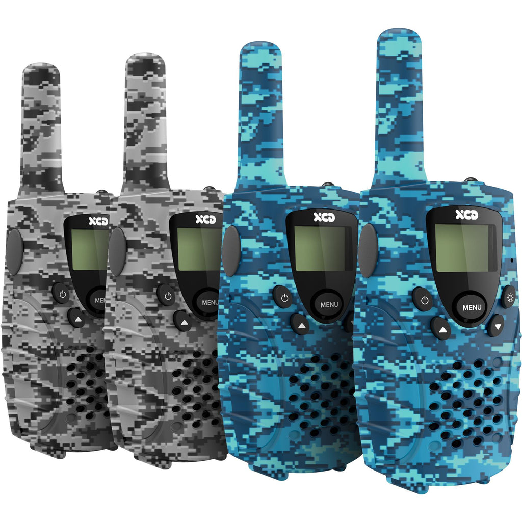 XCD UHF CB Handheld Radio 4 Pack (Grey & Blue Camouflage) JB HiFi