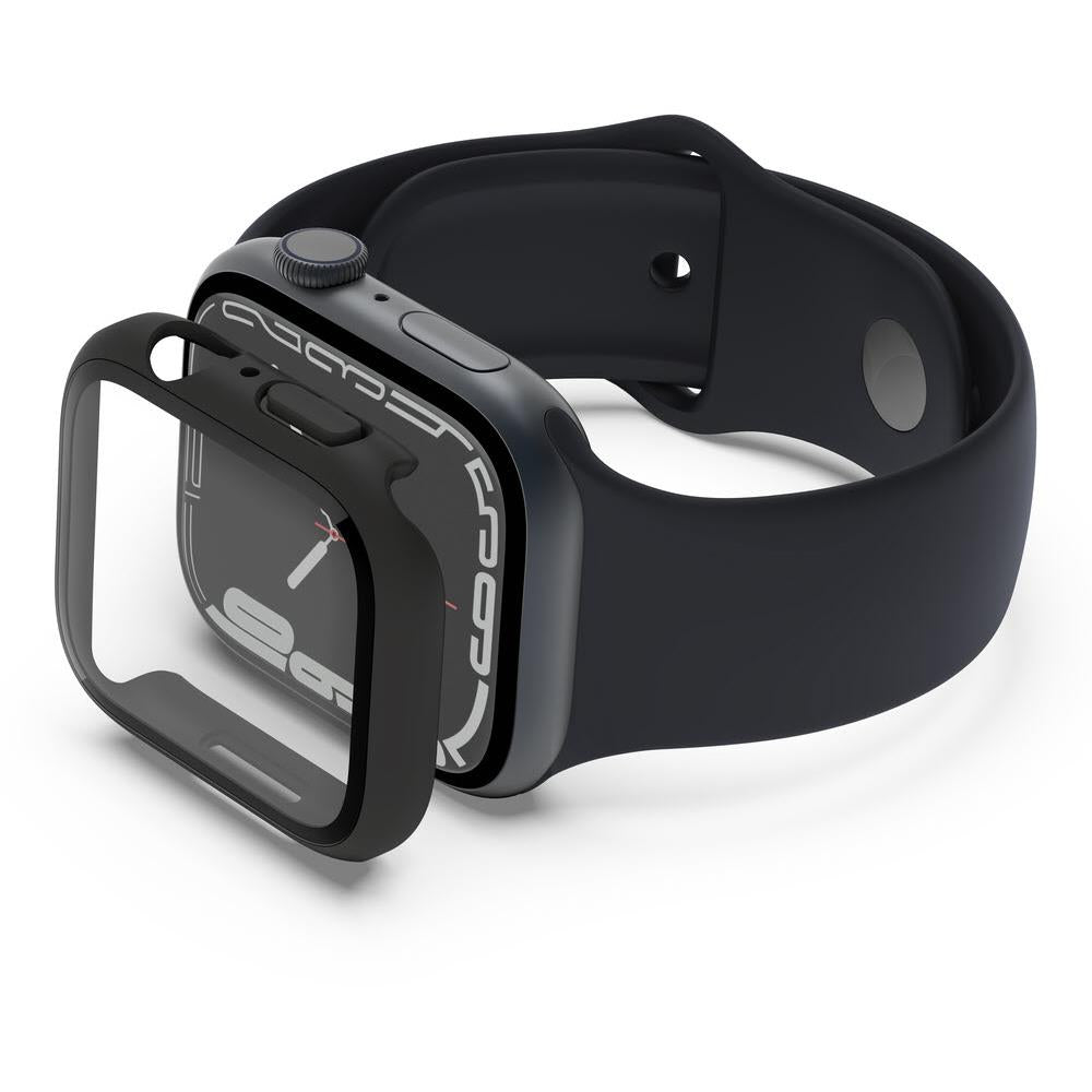 Belkin Tempered Glass Screen Protector for Apple Watch 45mm 4/5/6/SE/SE2/7/8  & 9 (Black) - JB Hi-Fi