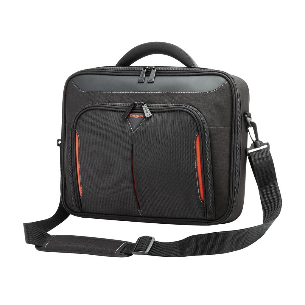 Targus Classic+ Clamshell 1718.2" Laptop Shoulder Bag (Black) JB HiFi