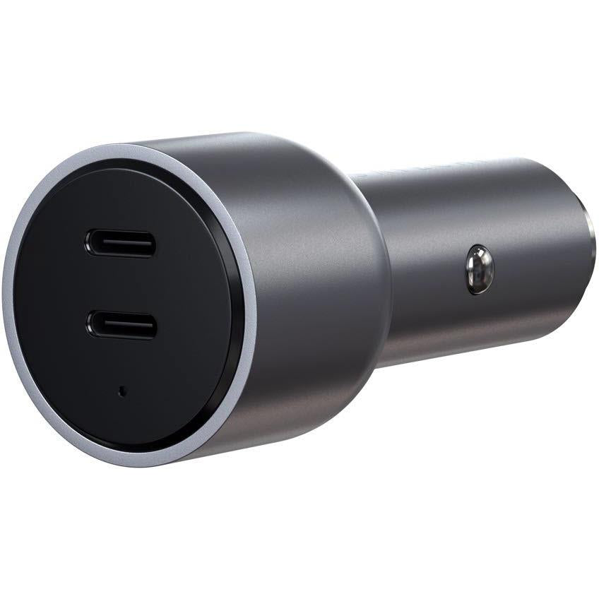 Satechi 40W Dual Port USBC Car Charger (Space Grey) JB HiFi