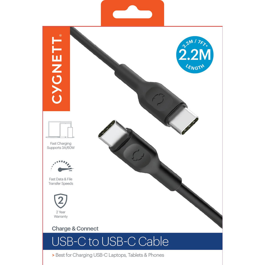 Charge & Connect USBC Cable 2.2m (Black) JB HiFi