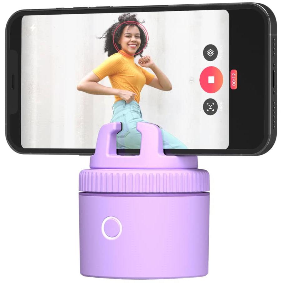 Pivo Pod Lite Auto-Tracking Smartphone Mount (Purple) - JB Hi-Fi