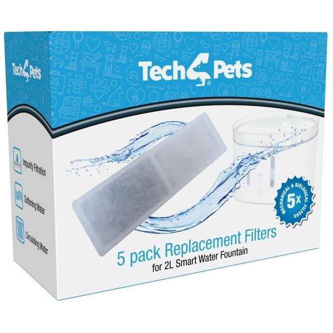 Tech 4 Pets Replacement Filters for Water Fountain (5 Pack) JB HiFi