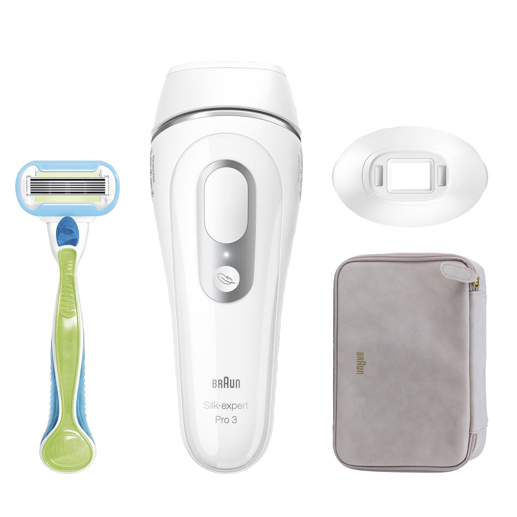 Braun IPL Silk Expert Pro 3 Hair Remover (White/Gold) - JB Hi-Fi
