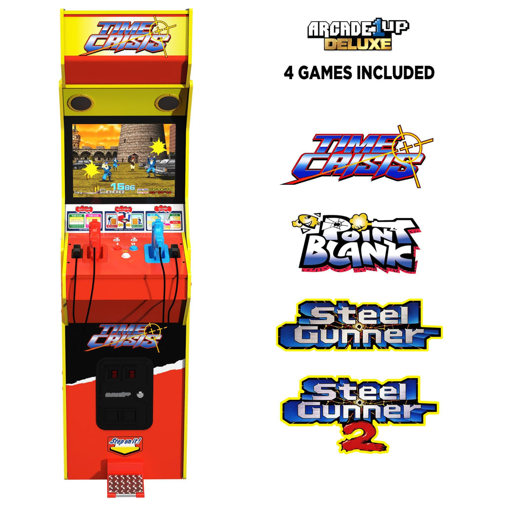 Arcade1Up Time Crisis Deluxe Arcade Machine 4in1 Game JB HiFi