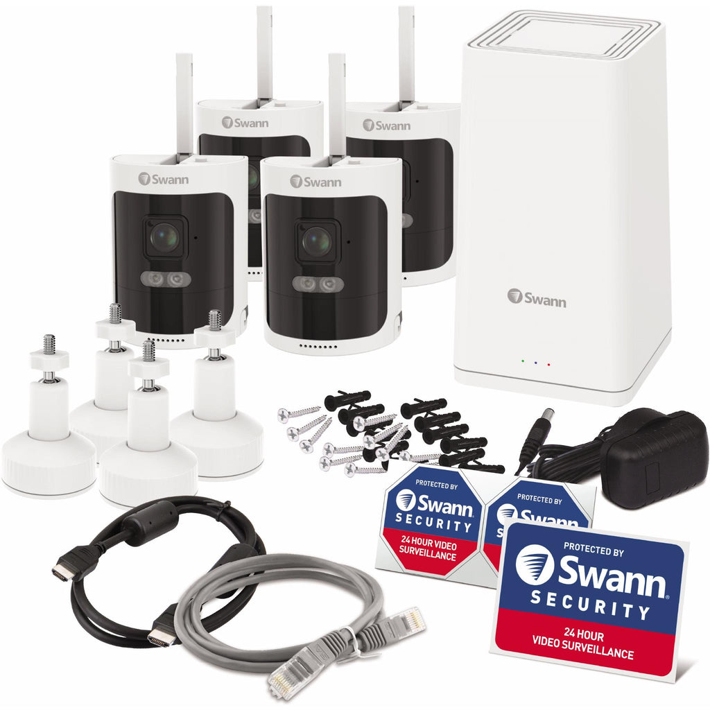 Swann AllSecure650 4 Camera Wireless 2K 1TB Security System JB HiFi