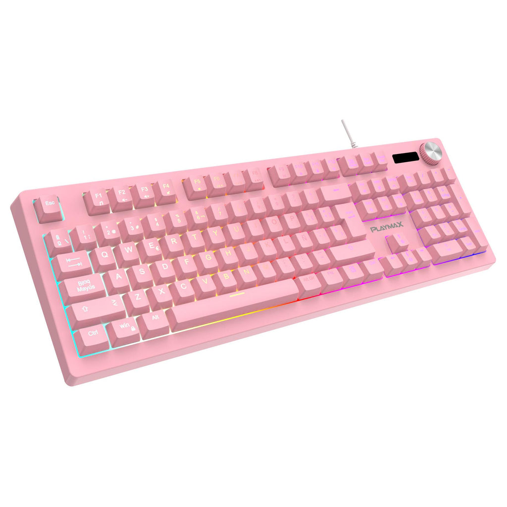 Playmax Pink Taboo RGB Backlit Gaming Keyboard JB HiFi