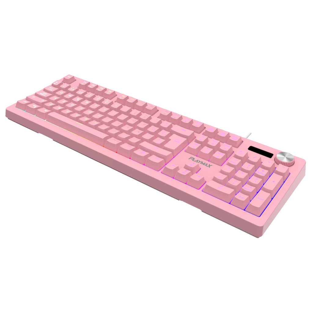 Playmax Pink Taboo RGB Backlit Gaming Keyboard JB HiFi