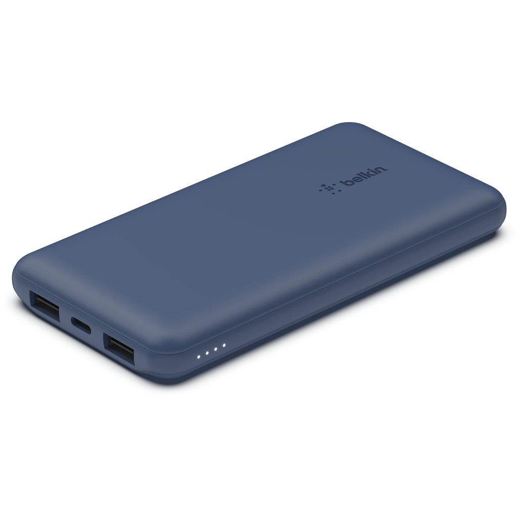 Belkin BoostUp Charge 10K 3 Port Power Bank with Cable (Blue) JB HiFi