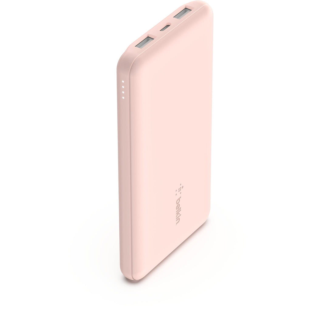 Belkin BoostUp Charge 10K 3 Port Power Bank with Cable (Rose Gold) JB HiFi