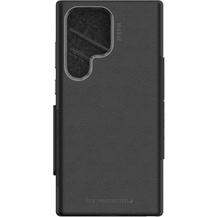 EFM Monaco Wallet Case with D3O for Galaxy S23 Ultra (Black/Space Grey