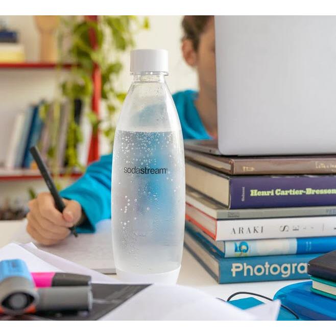 SodaStream Fuse 1 Litre Bottles Dishwasher Safe TwinPack (White) JB