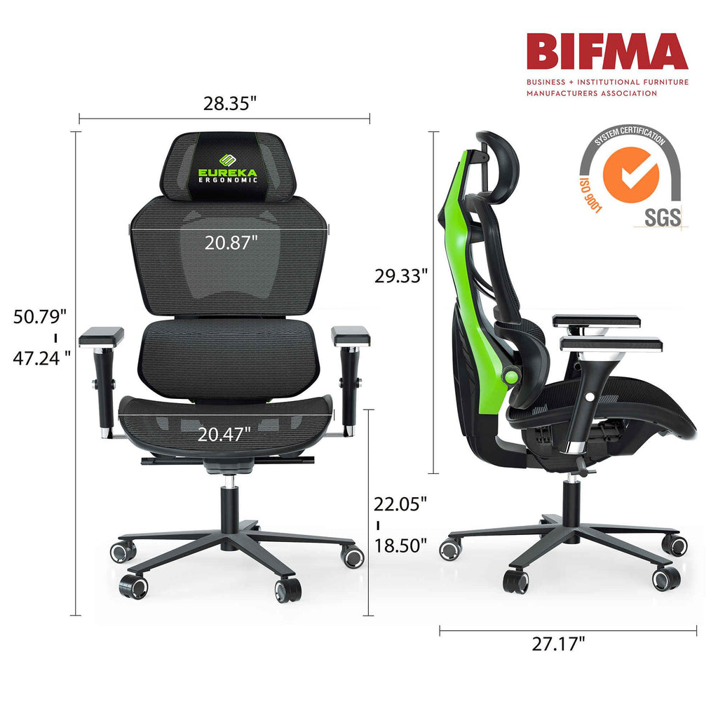 Eureka GC05 Typhon Series Ergonomic Mesh Gaming / Office Chair (Black