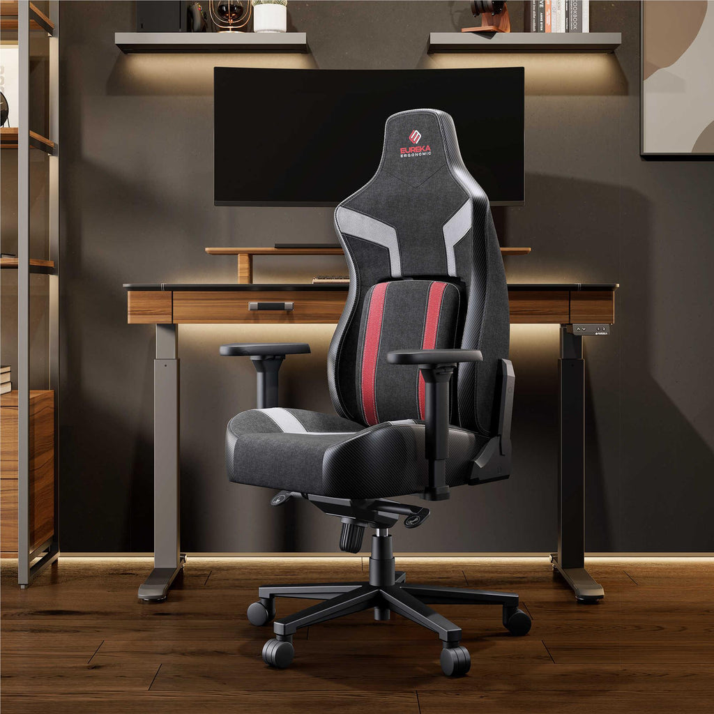 Eureka GC08 Python II Series Ergonomic Chair (Black/Red) JB HiFi