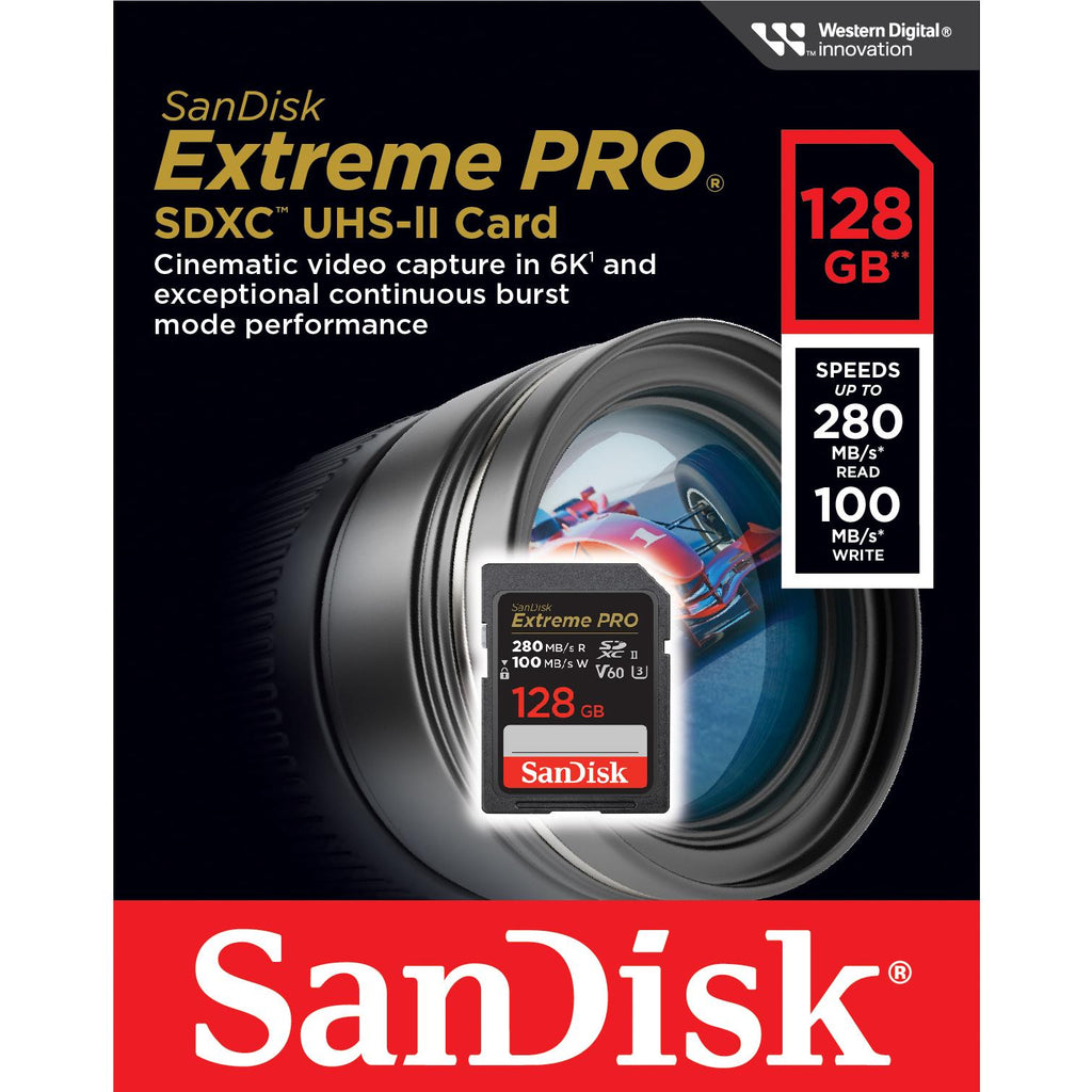 SanDisk Extreme PRO SDXC 128GB 280MB/s UHS-II Memory Card JB Hi-Fi