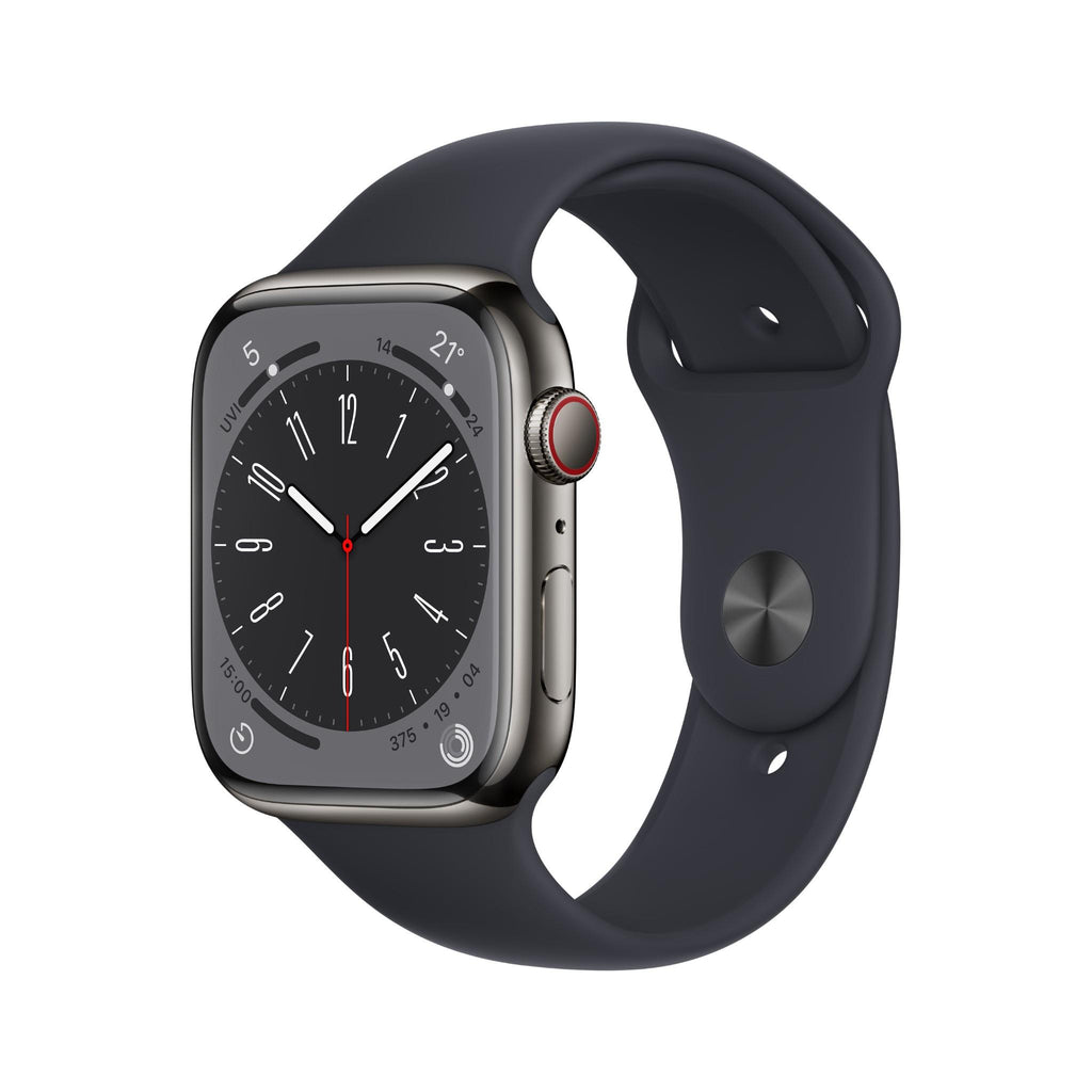 Apple Watch Series 8 45mm Graphite Stainless Steel Case GPS + Cellular [^Renewed] JB HiFi