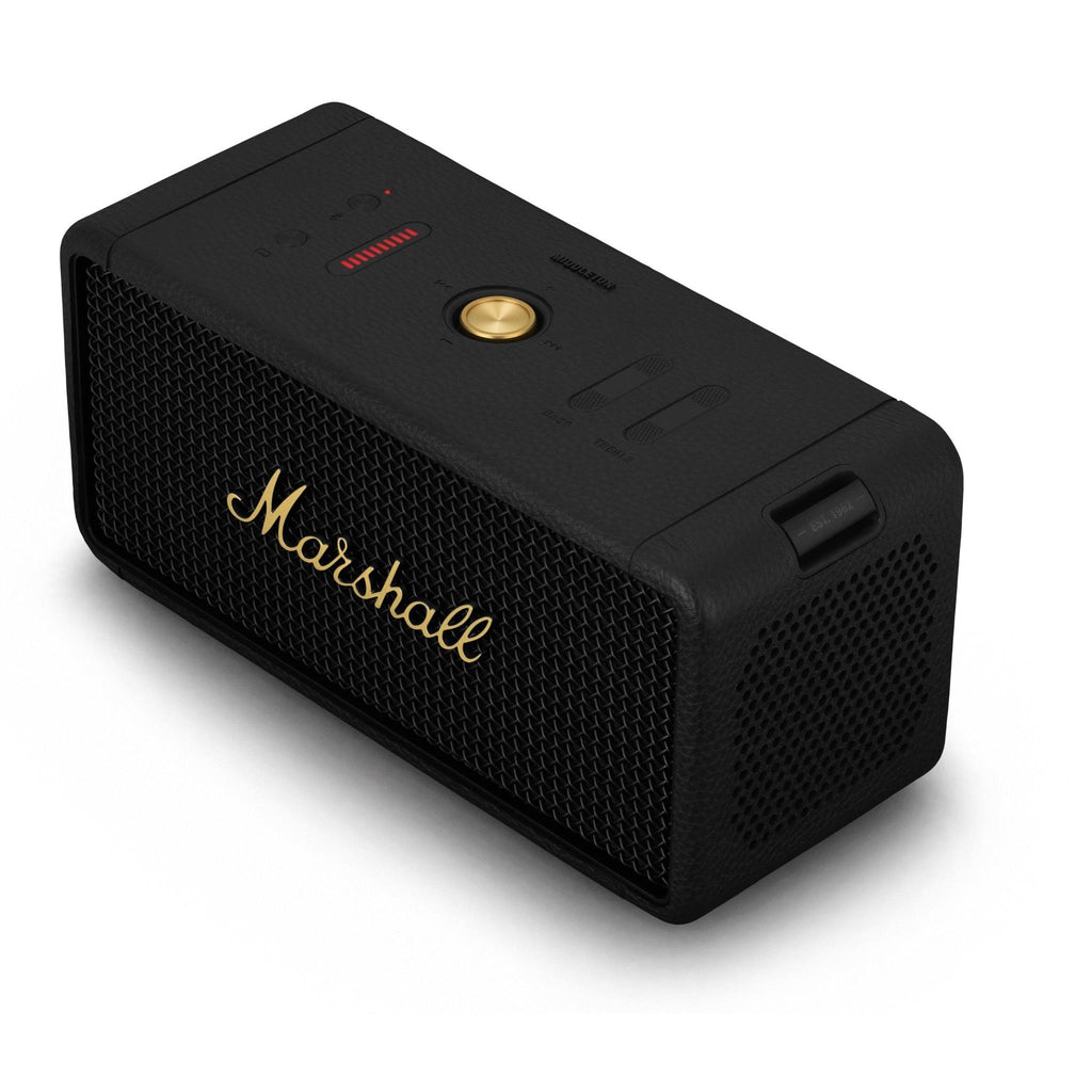 Marshall Middleton Portable Bluetooth Speaker (Black & Brass) - JB Hi-Fi