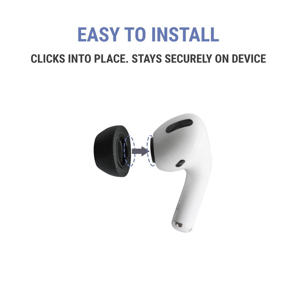 Comply Headphones Ear Tips for AirPods Pro (Black) [Large/3 Pairs] JB