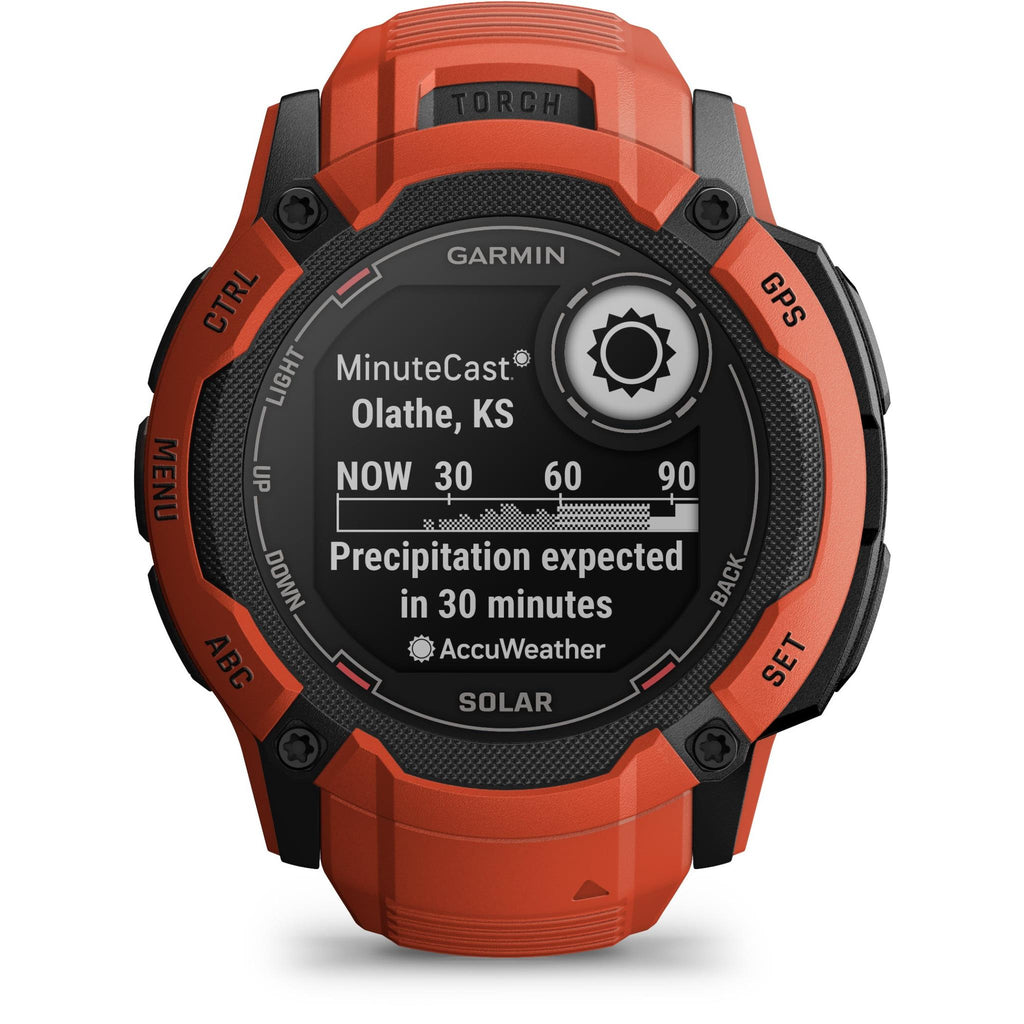 Garmin Instinct 2X Solar Sports Watch (Flame Red) JB HiFi