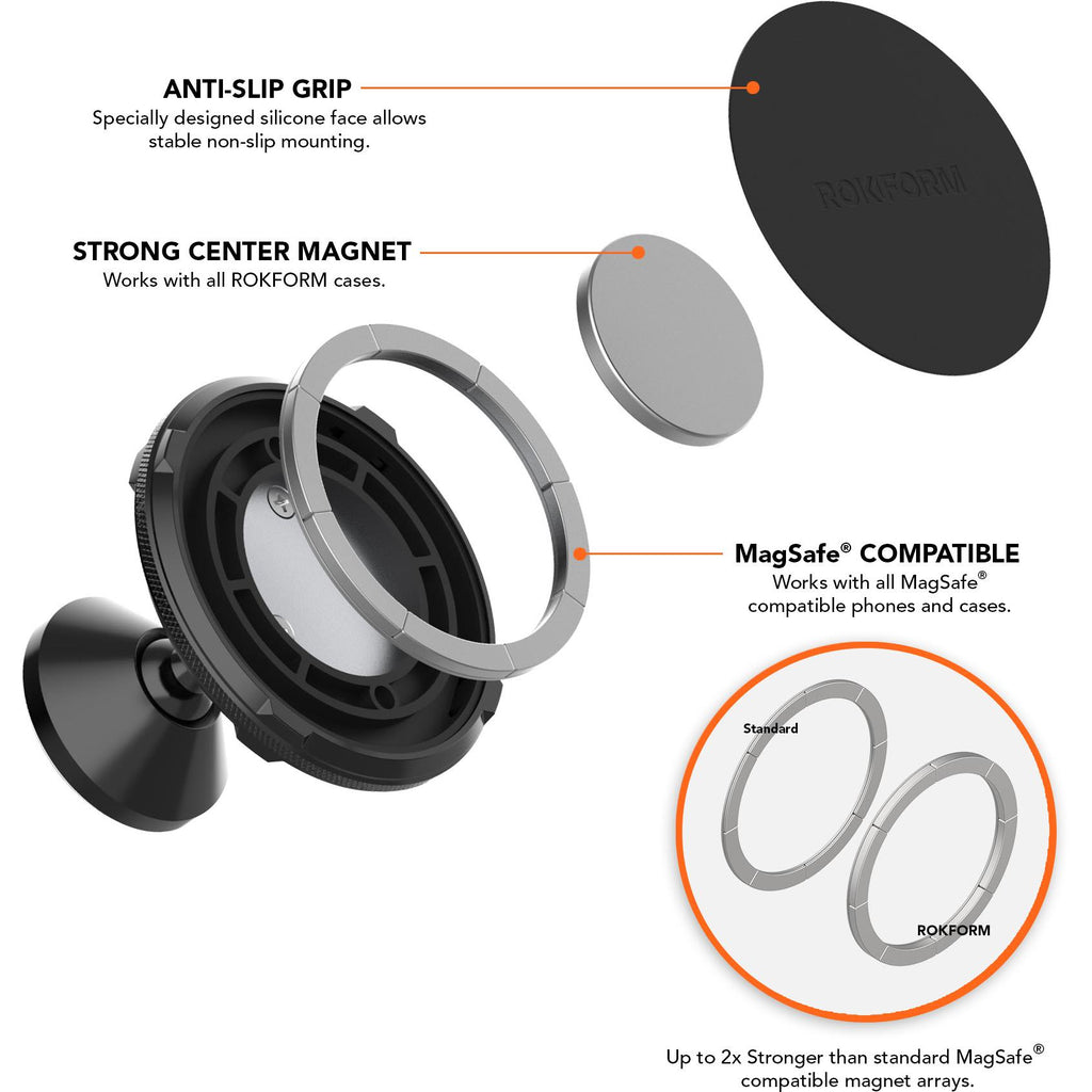 Rokform MagSafe Aluminium Swivel Dash Mount JB HiFi