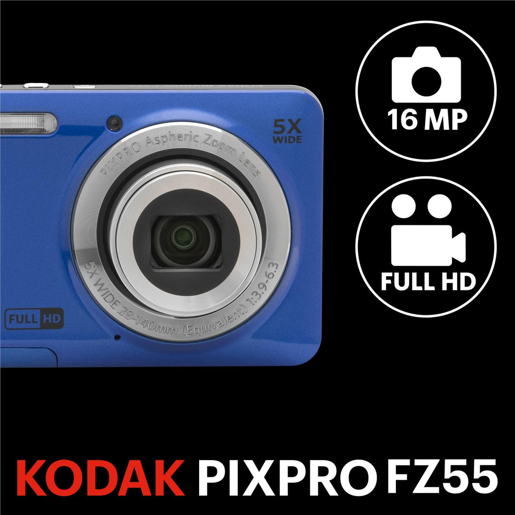 KODAK PIXPRO FZ55 ブルー デジタルカメラ Amazon | Kodak PIXPRO Friendly Zoom FZ55 デジタルカメラ