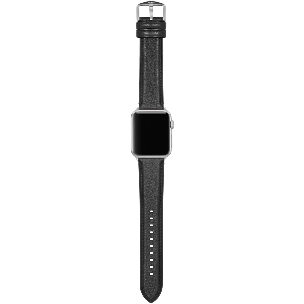Fossil Black Leather Band for Apple Watch 42/44/45mm JB HiFi