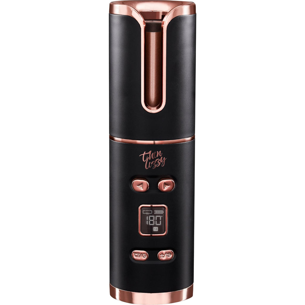 Thin Lizzy Ucurl Auto Hair Curler (Black & Rose Gold) JB HiFi
