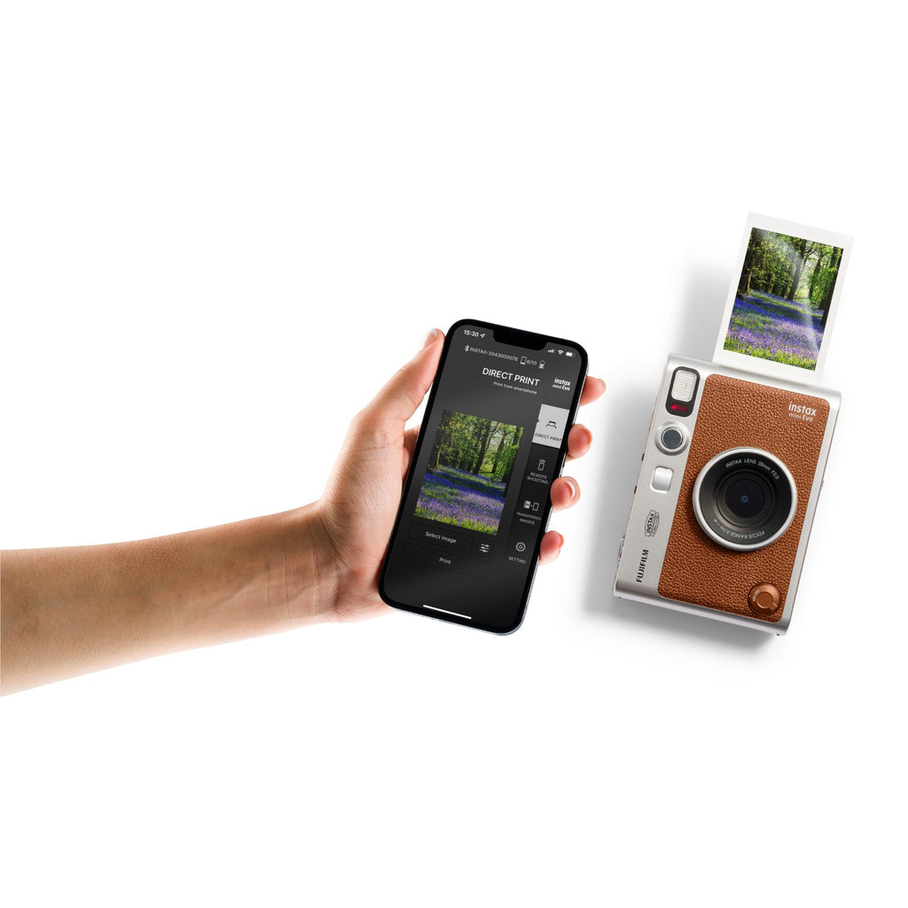 Instax Mini EVO Instant Camera (Brown) JB HiFi