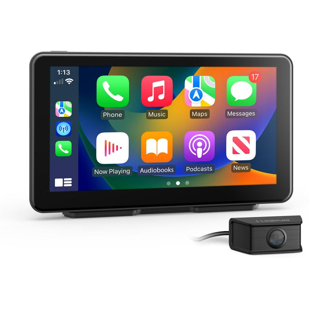 Kapture KPTW72 Wireless 7" Smart Monitor with FHD Front and Rear Dash