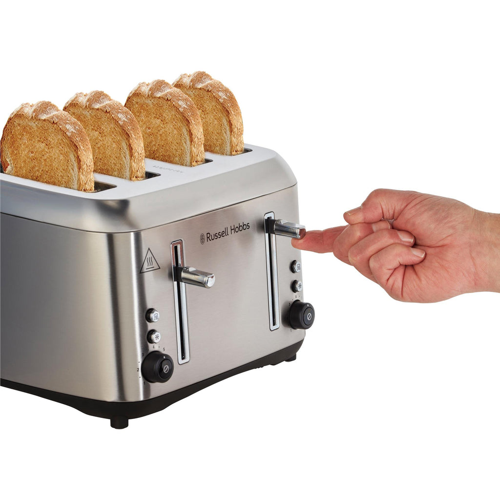Russell Hobbs Addison 4 Slice Toaster (Brushed Stainless Steel) JB HiFi