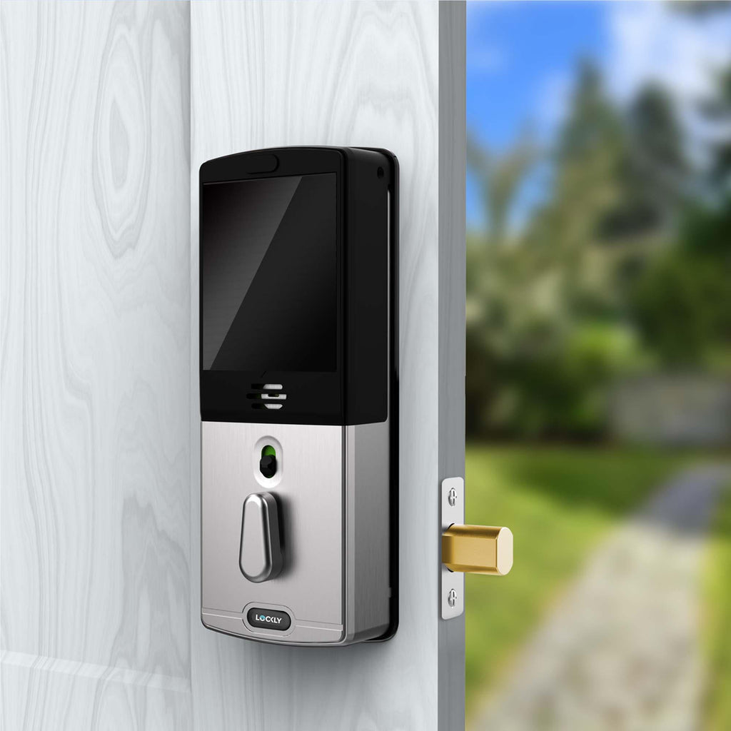 Lockly Vision Elite Video Doorbell Smart Lock (Satin Nickel) JB HiFi