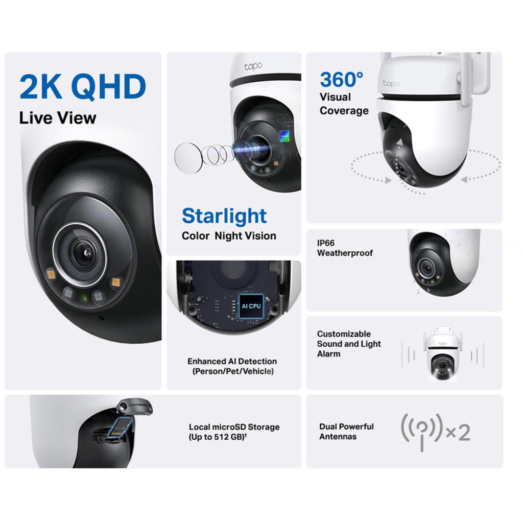 TPLink Tapo 2K Outdoor Pan/Tilt Security WiFi Camera JB HiFi