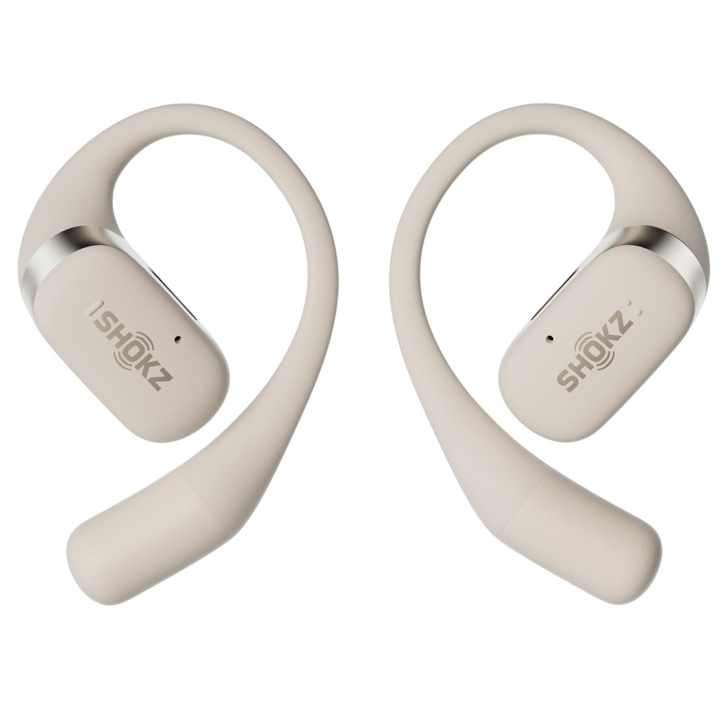 Shokz OpenFit True Wireless Earphones (Beige) JB HiFi