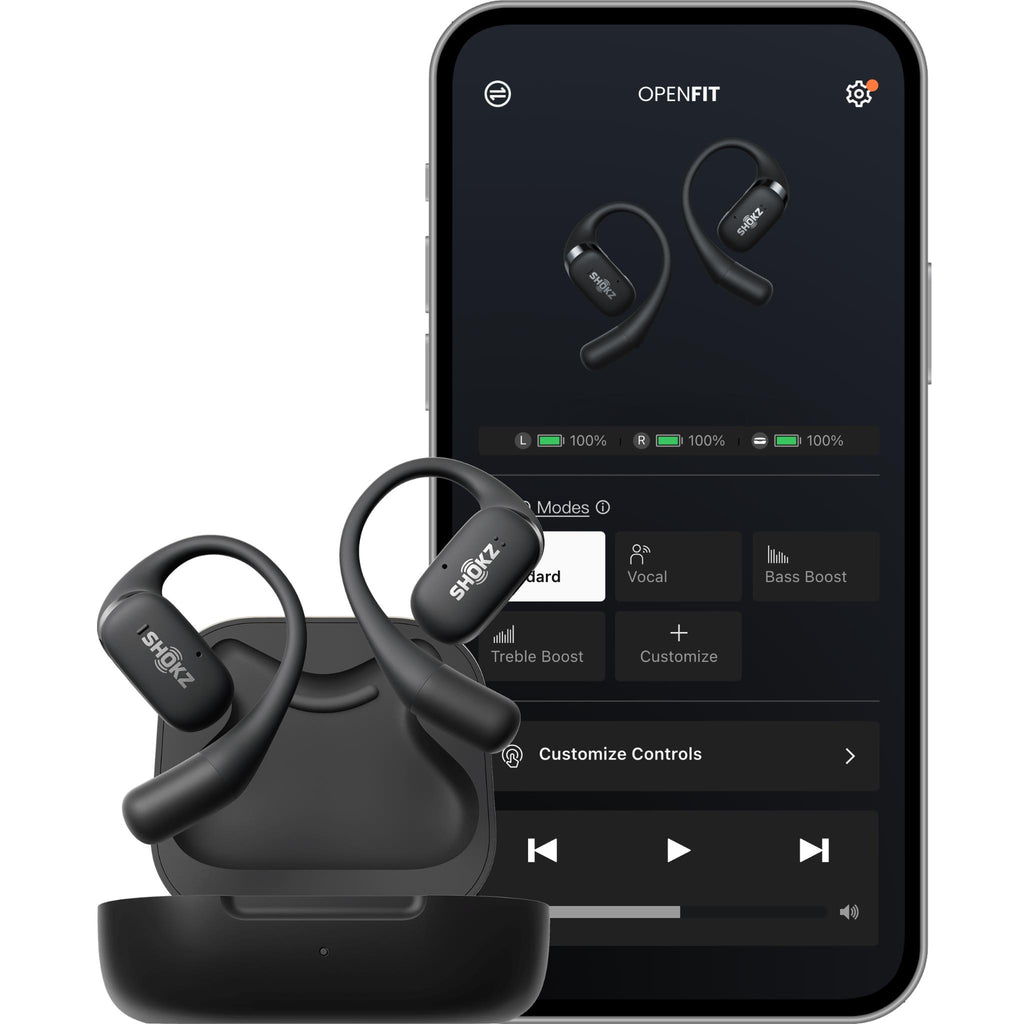 Shokz OpenFit True Wireless Earphones (Black) JB HiFi