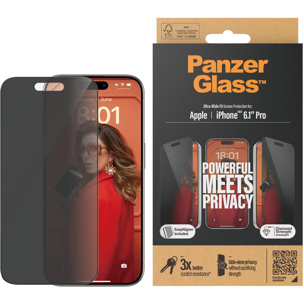 PanzerGlass Privacy Screen Protector for iPhone 15 Pro JB HiFi