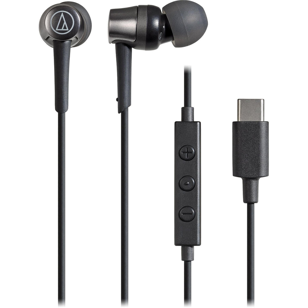 Audio Technica USBC Inear Headphones (Black) JB HiFi