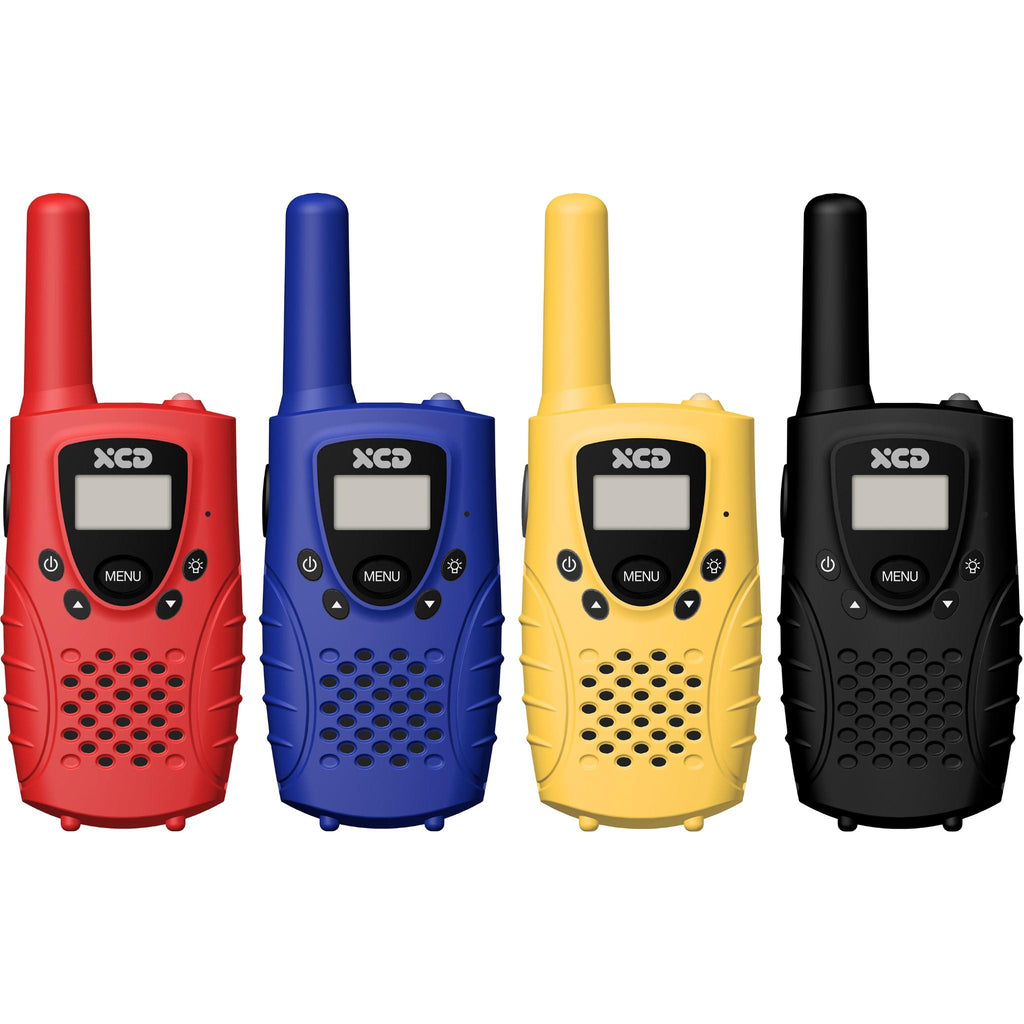 XCD 0.5W UHF CB Handheld Radio 4 Pack (Red/Blue/Yellow/Black) JB HiFi